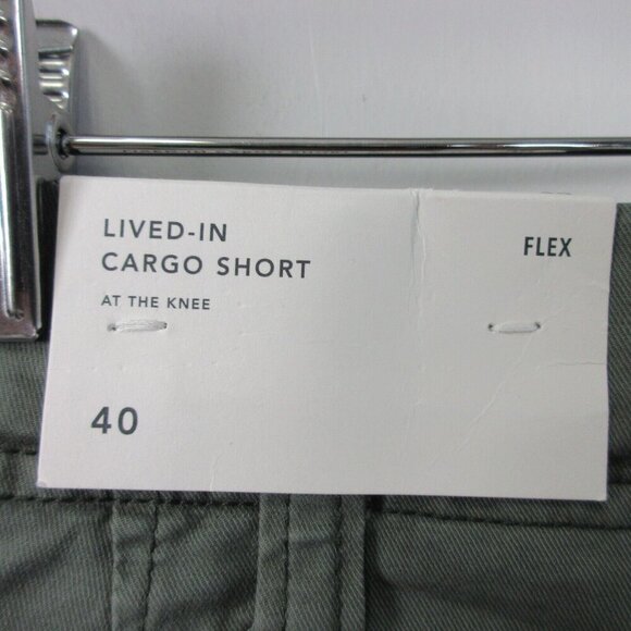 American Eagle Outfitters Lived-In Cargo Shorts Men's 40 Green Cotton Casual 680 - Picture 3 of 13